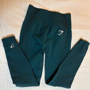 Gymshark Vital Seamless 2.0 Leggings - Deep Teal Marl, Size XS